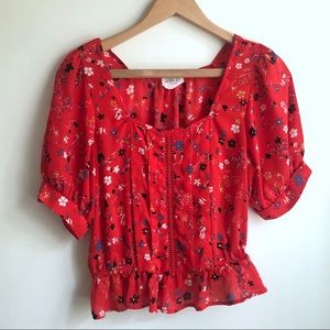 Floral red crop